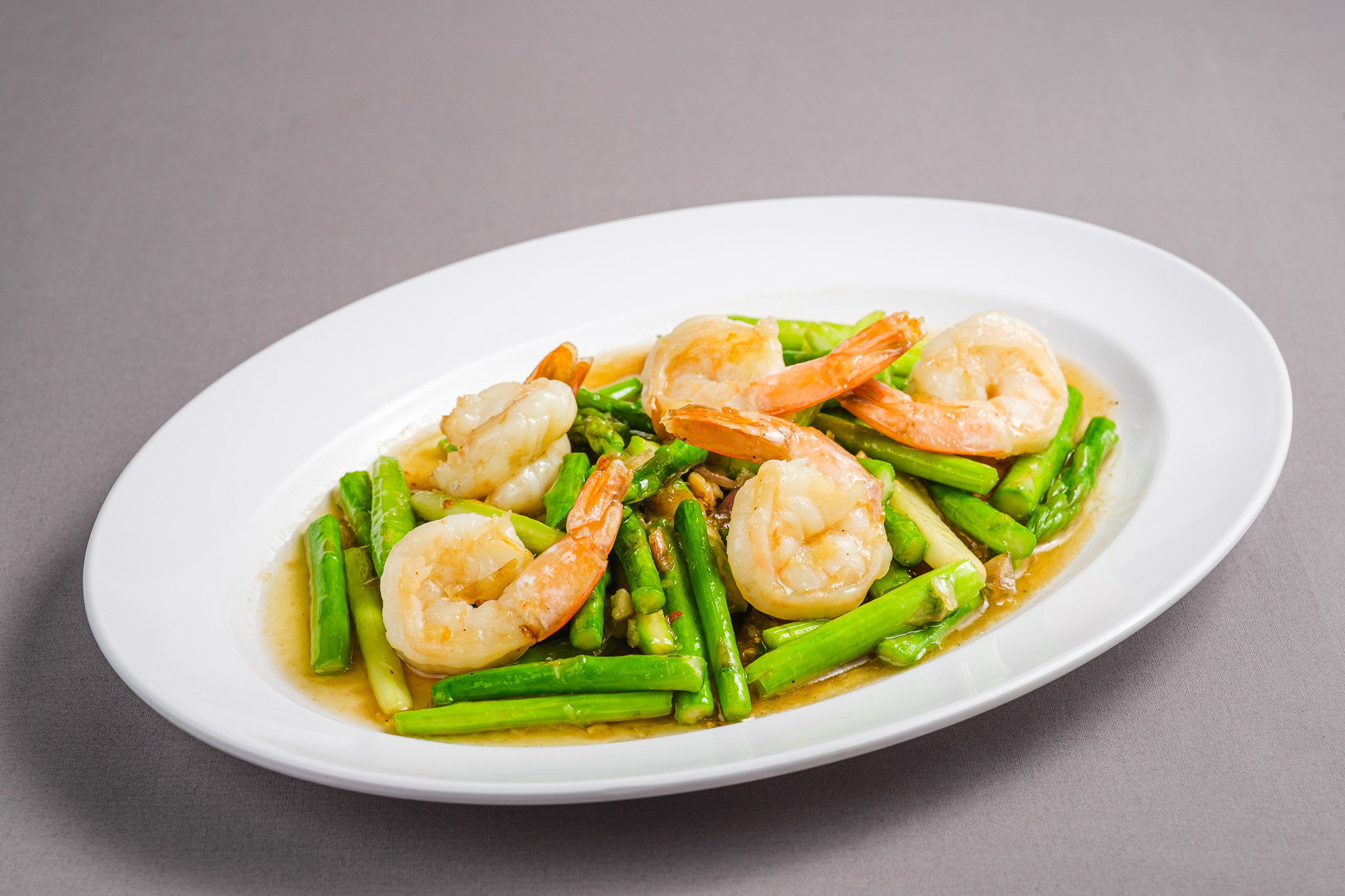 หน่อไม้ฝรั่งผัดกุ้ง