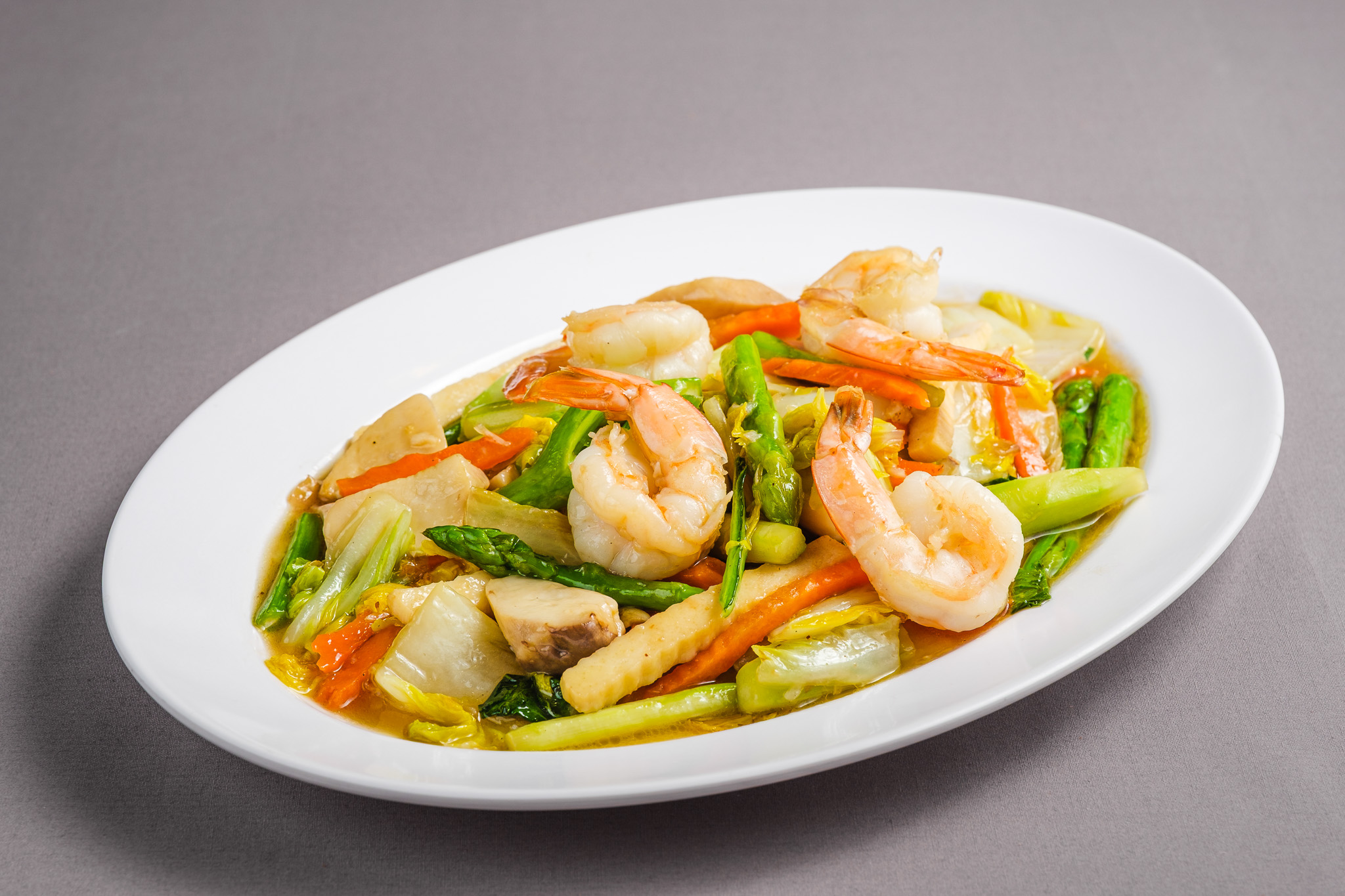 ผัดผักรวมกุ้ง